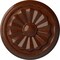 Ekena Millwork Olivia Ceiling Medallion (Canopies up to 2 1/8"), 7 7/8"OD x 1 1/8"P, Burnished Mahogany Crackle CM07OLBMC - alternate 1